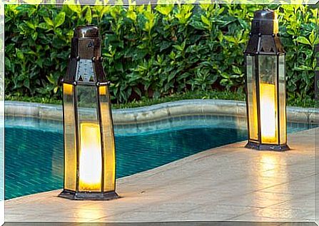 nocturnal garden lights: floor lamps