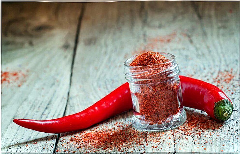 Cayenne pepper in ointments.