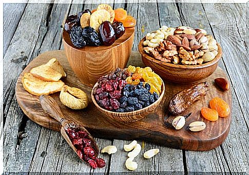 Dried fruits for healthy skin.