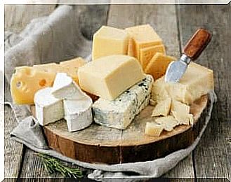 Variety of cheeses. 